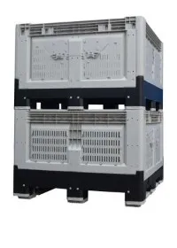 쌓을 수 있는 플라스틱 팔레트 1162x1162 접이식 통풍 컨테이너