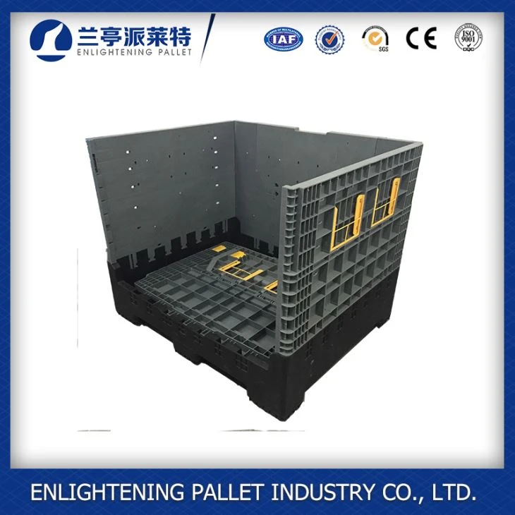 HDPE 중장비 고체 운송 산업 대형 접이식 플라스틱 팔레트 박스