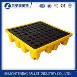 석유용 HDPE 4 드럼 유출 팔레트