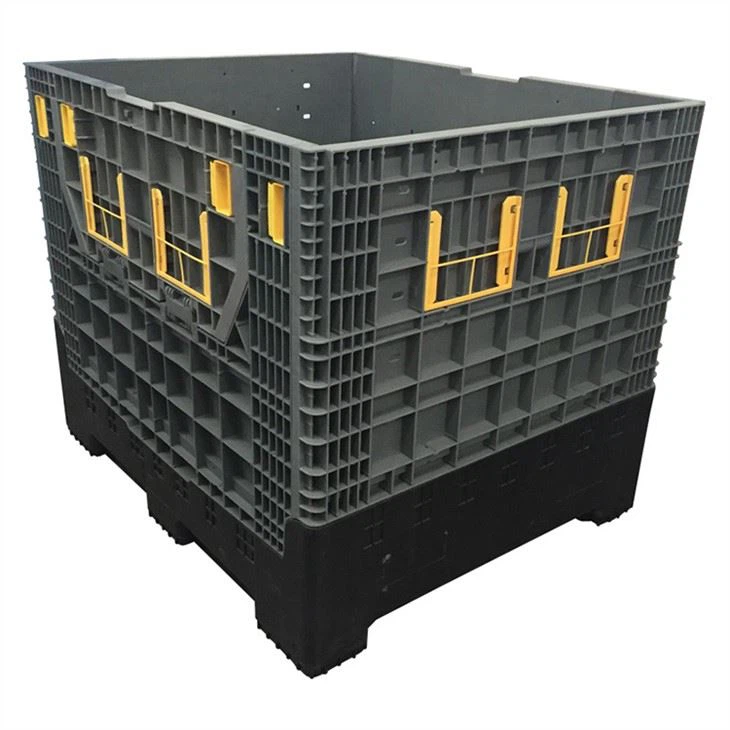 HDPE 4 Way Entry Large Collapsible Plastic Pallet Container Mega Bin For Sale suppliers