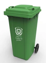 바퀴 달린 야외용 플라스틱 쓰레기통